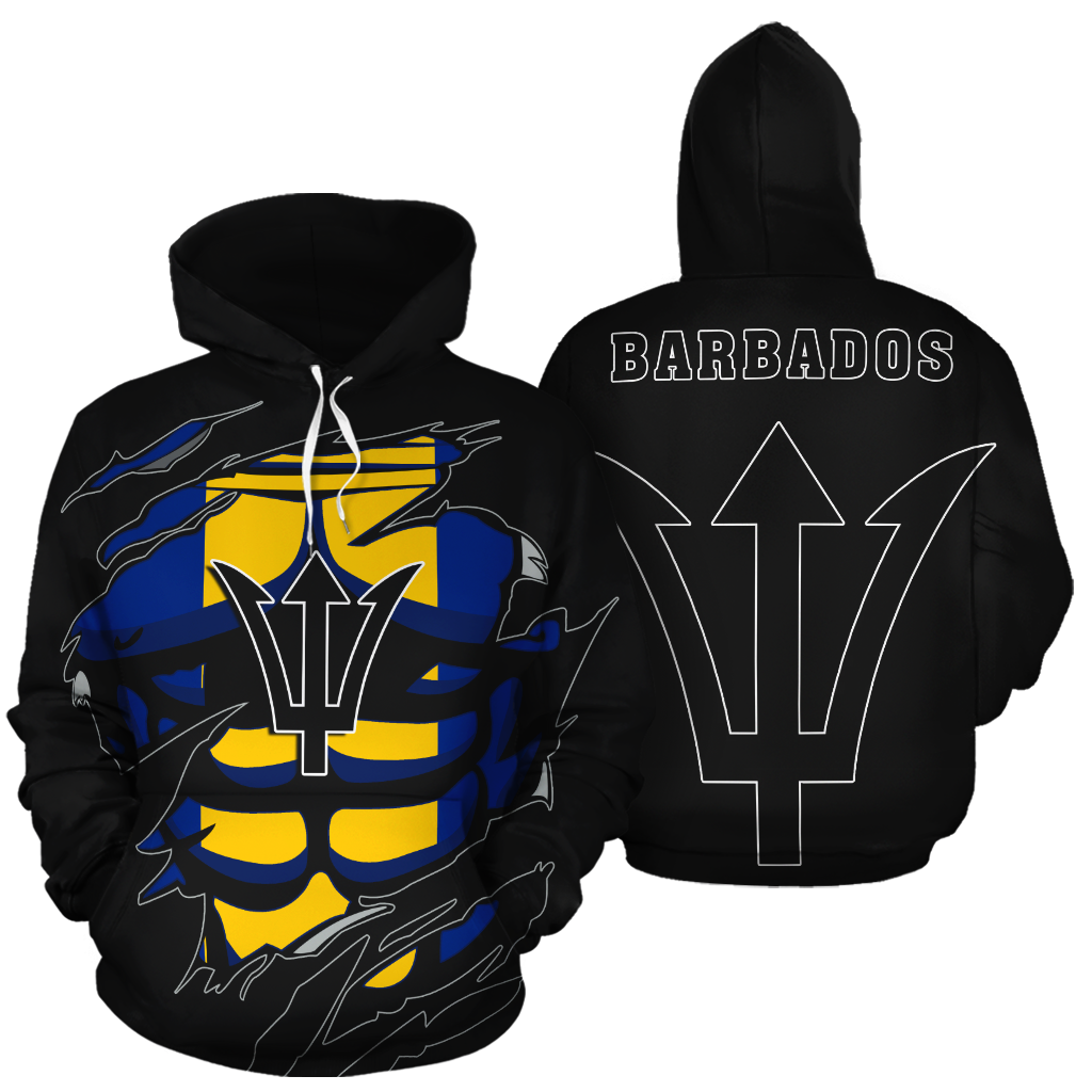 Barbados In Me All Over Hoodie black PL070 - Amaze Style™-Apparel