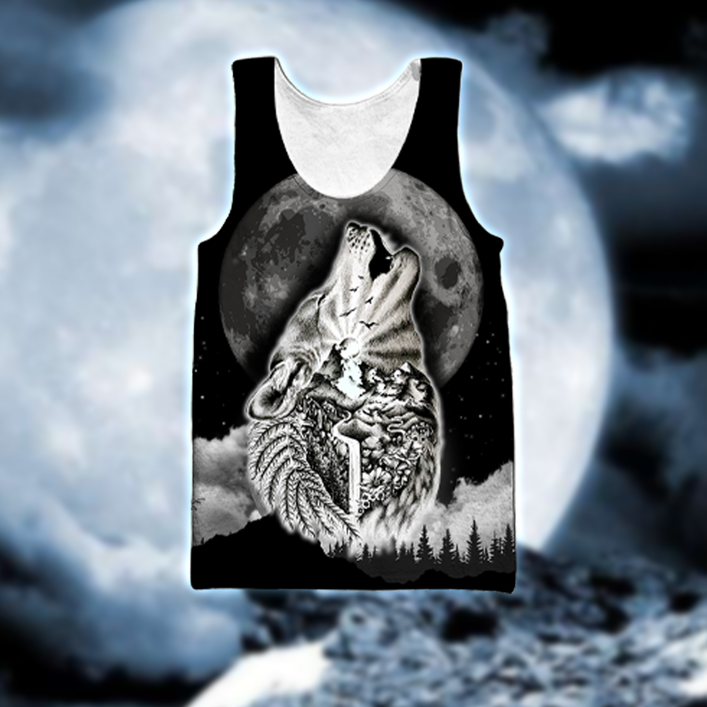 Wolf Spirit Tattoo Style 3D All Over Printed Hoodie Shirt by SUN QB05302002
