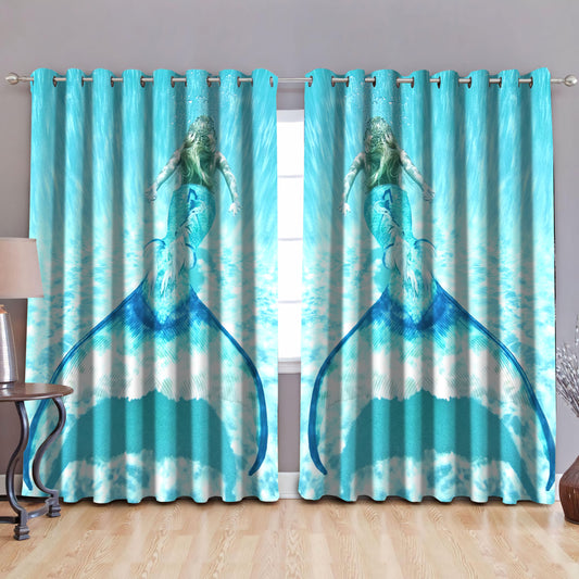 Be A Mermaid And Make Waves Window Curtains by SUN QB07032003