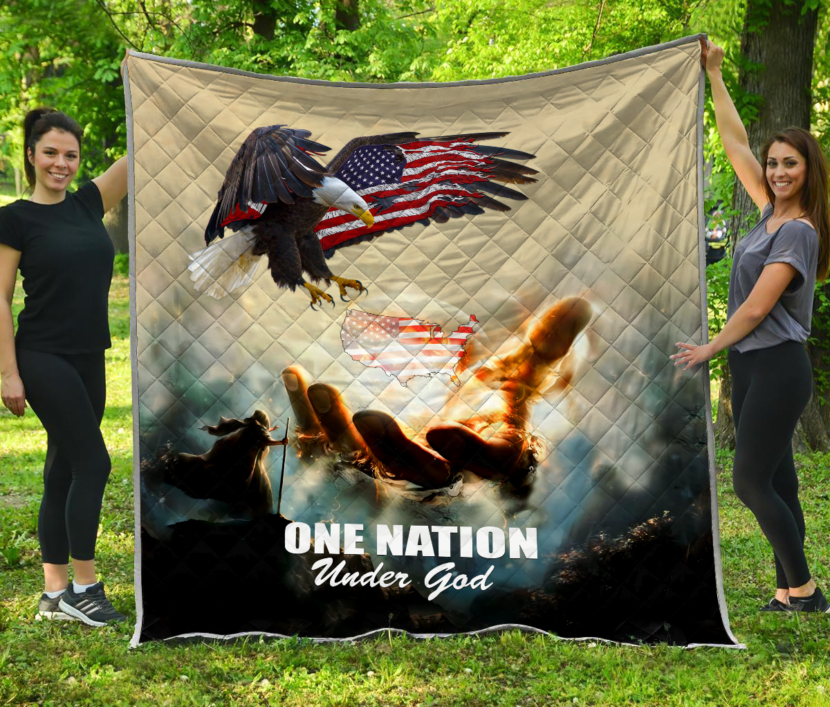 American One Nation Under God 3D Quilt 04