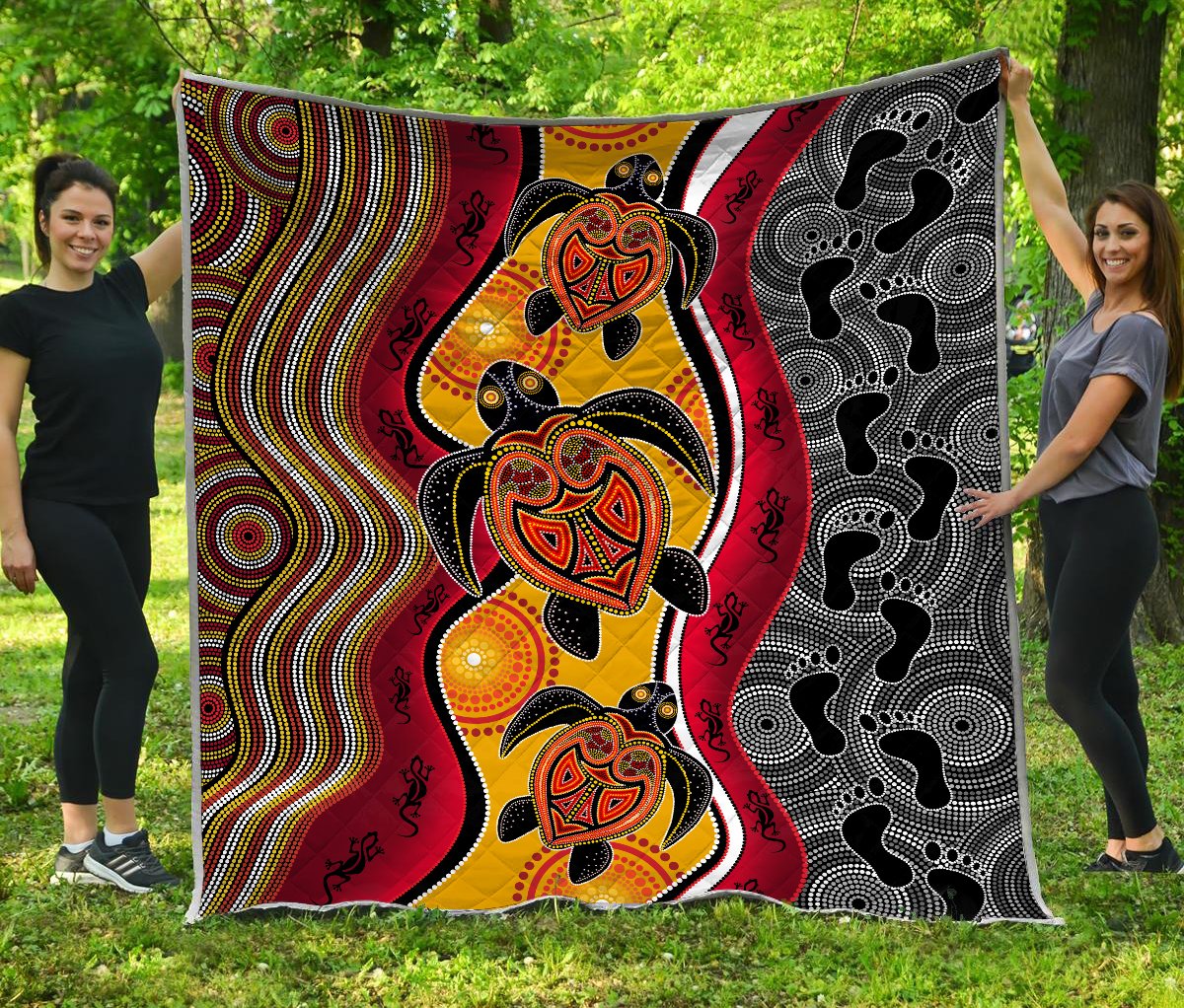 Aboriginal Decors Australian Gifts Turtles Map Quilt