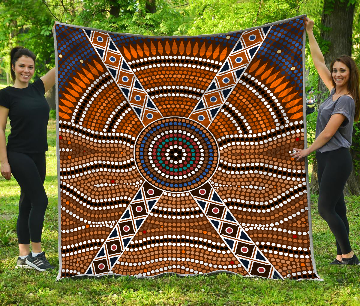 Aboriginal Decors Australian Gifts Indigenous Dots Quilt