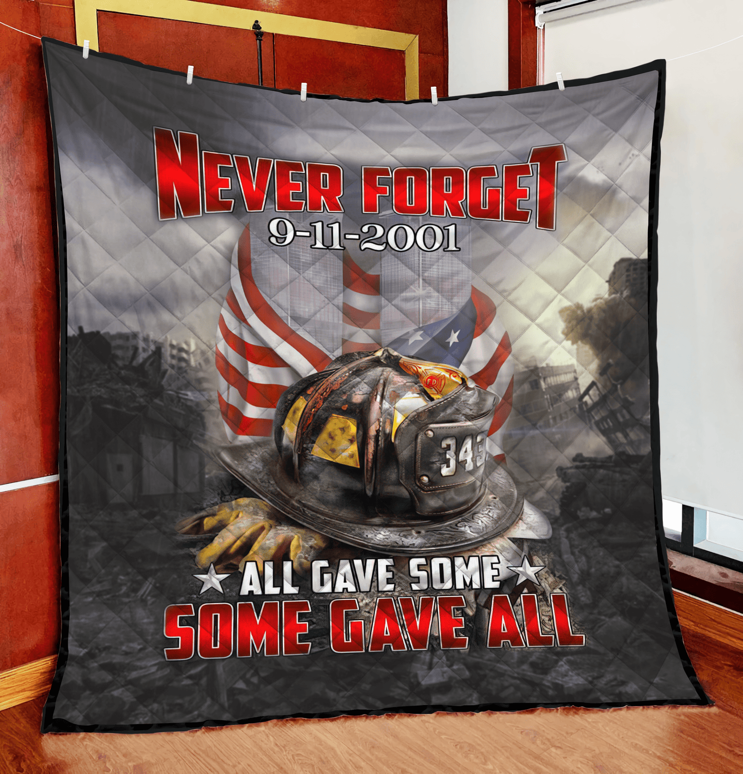 Firefighter Quilt Blanket