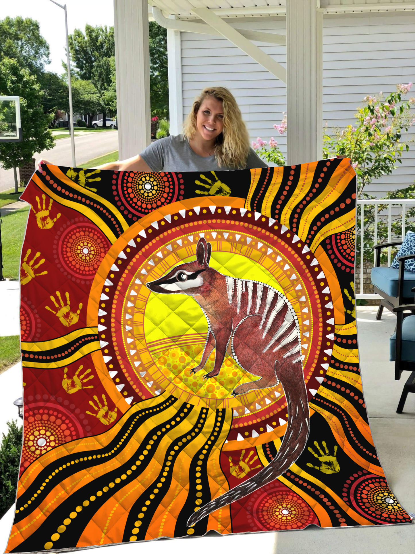 Aboriginal Decors Australian Gifts Numbat Quilt