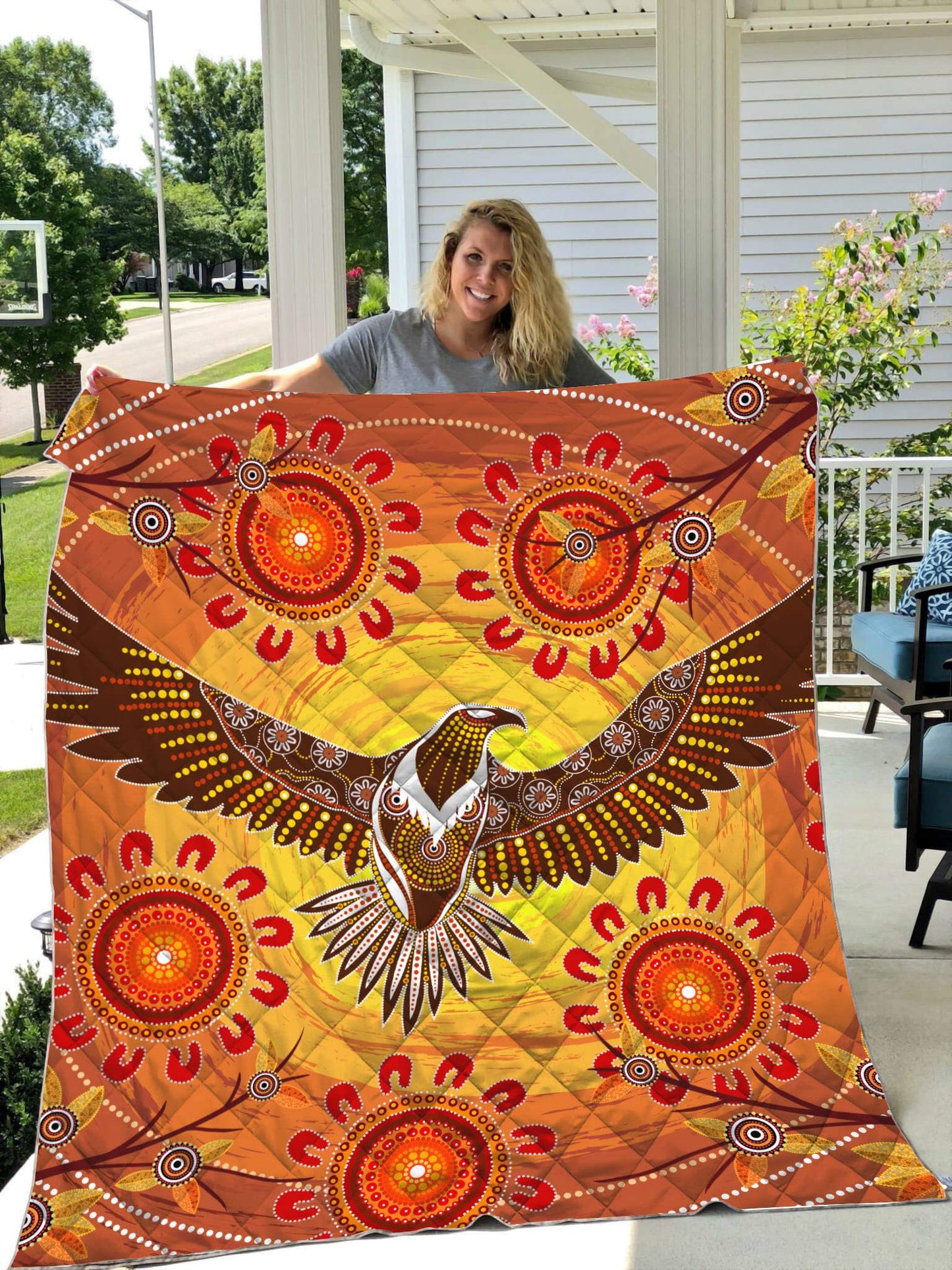 Aboriginal Decors Australian Gifts Power Eagle Quilt
