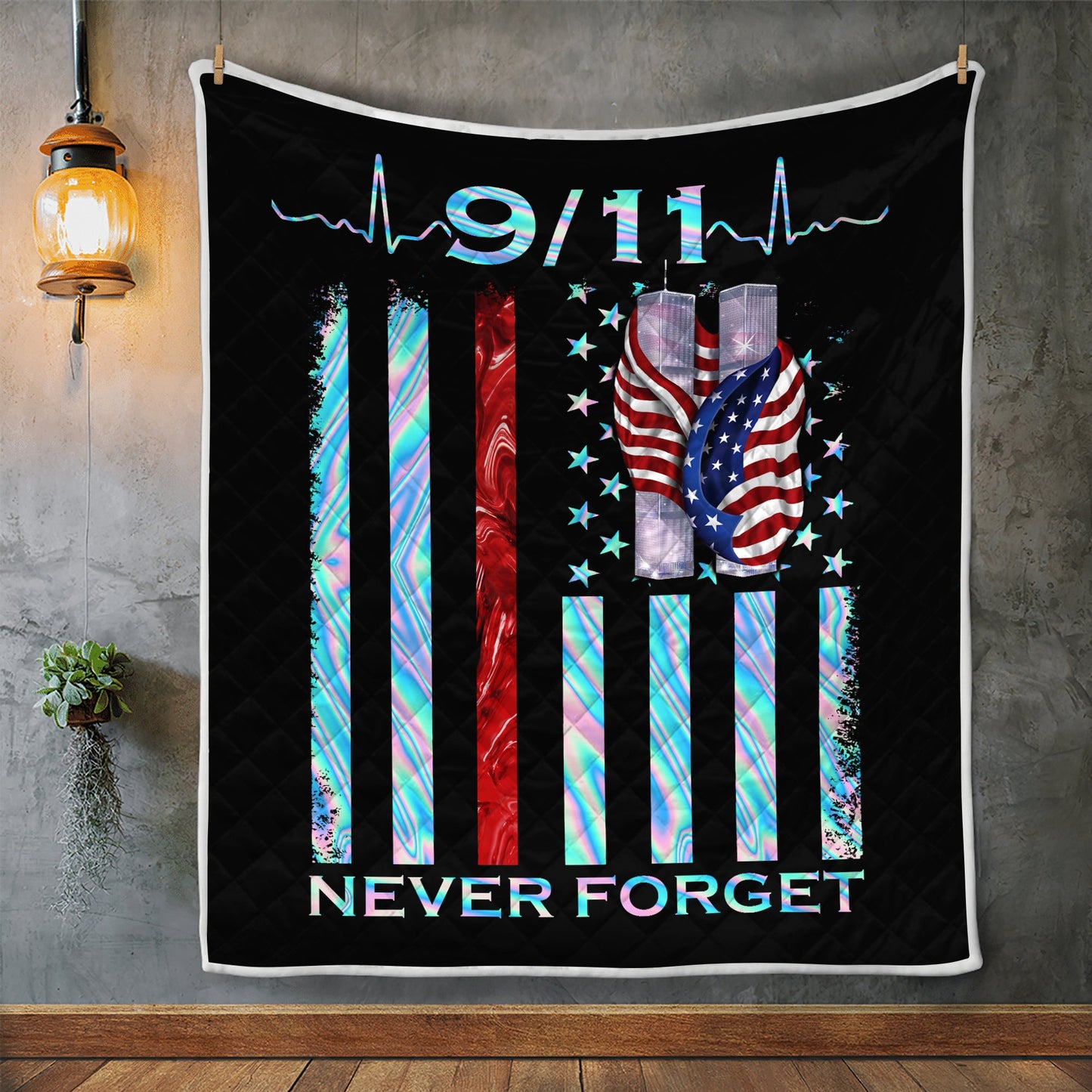Never Forget Firefighter Quilt