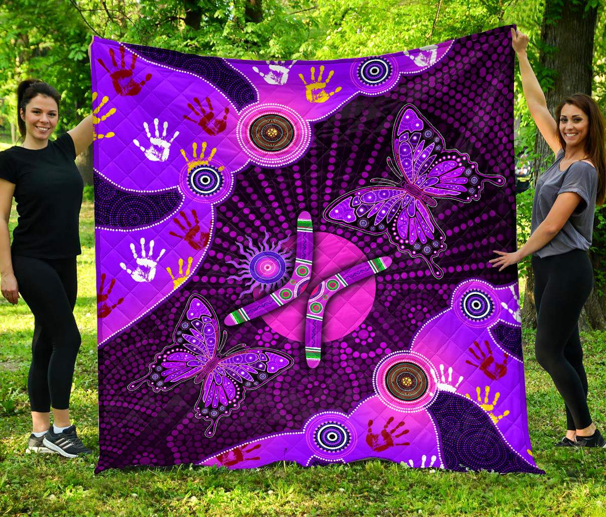 Aboriginal Naidoc Week 2021 Purple Butterflies Quilt