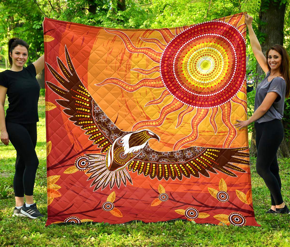 Aboriginal Decors Australian Gifts Eagle Sunset Quilt