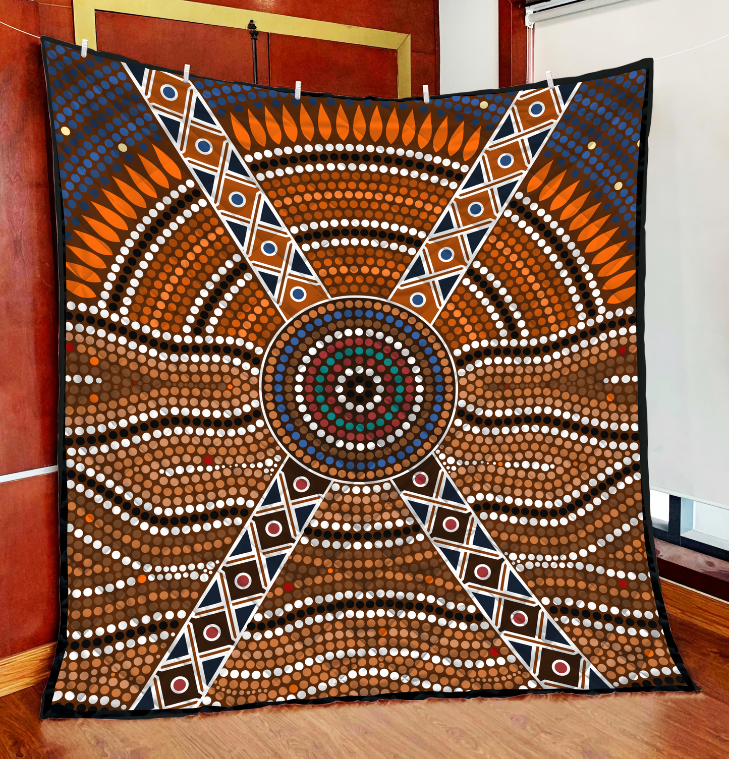 Aboriginal Decors Australian Gifts Indigenous Dots Quilt