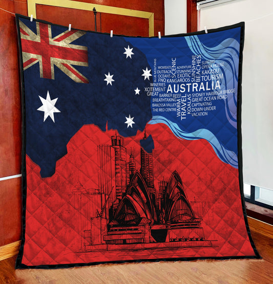 Tmarc Tee Copy of Aboriginal Decors Australian Gifts Architectural Red Flag Quilt TNA01072107