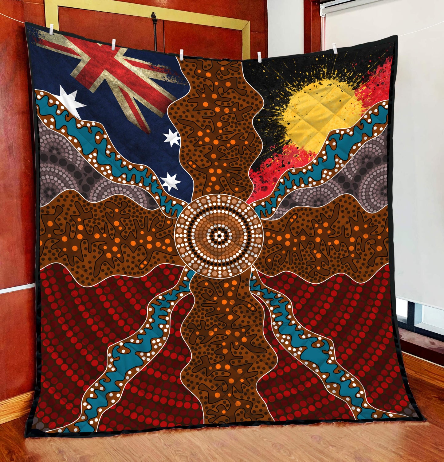 Aboriginal Decors Australian Gifts Concentric Lines Quilt