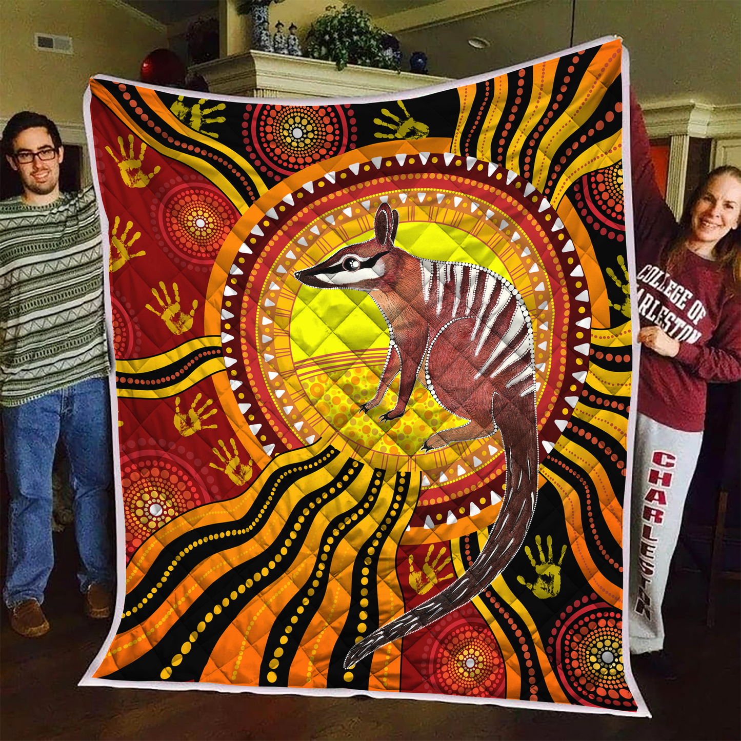 Aboriginal Decors Australian Gifts Numbat Quilt