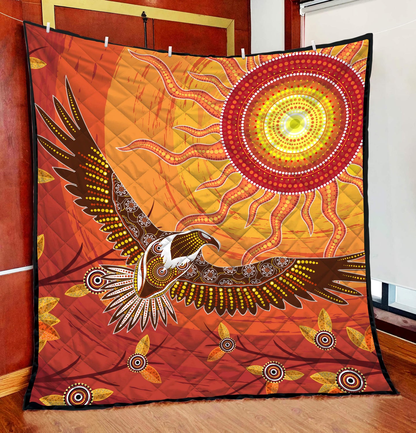 Aboriginal Decors Australian Gifts Eagle Sunset Quilt