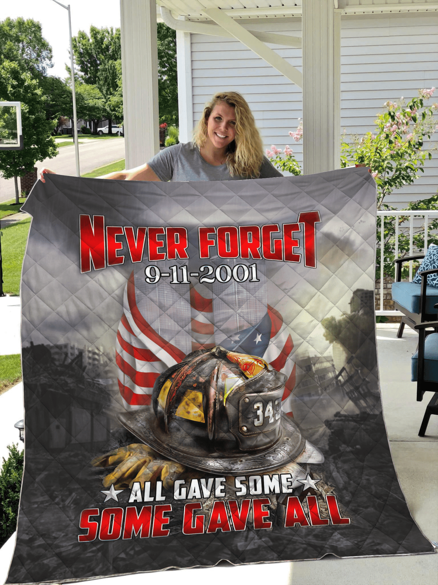 Firefighter Quilt Blanket