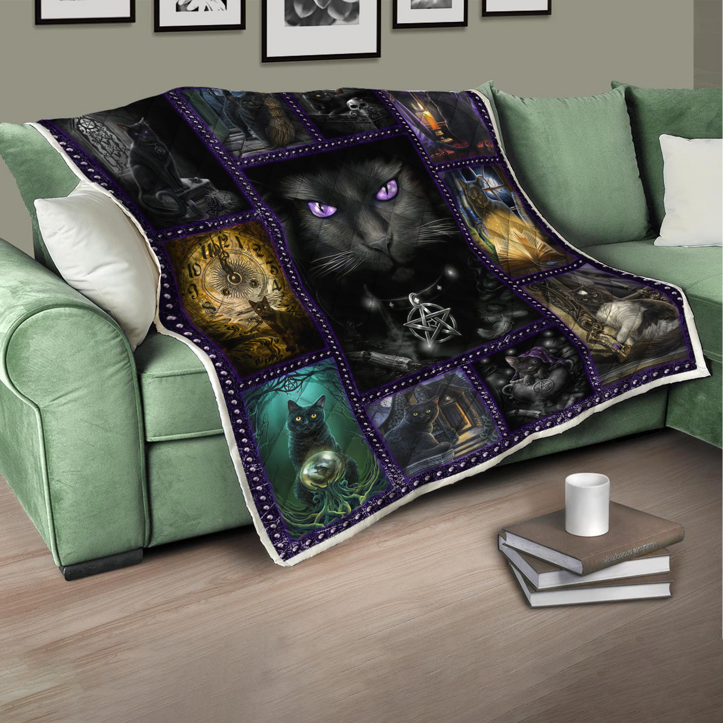 Wicca Black Cat Quilt Blanket MH26022101