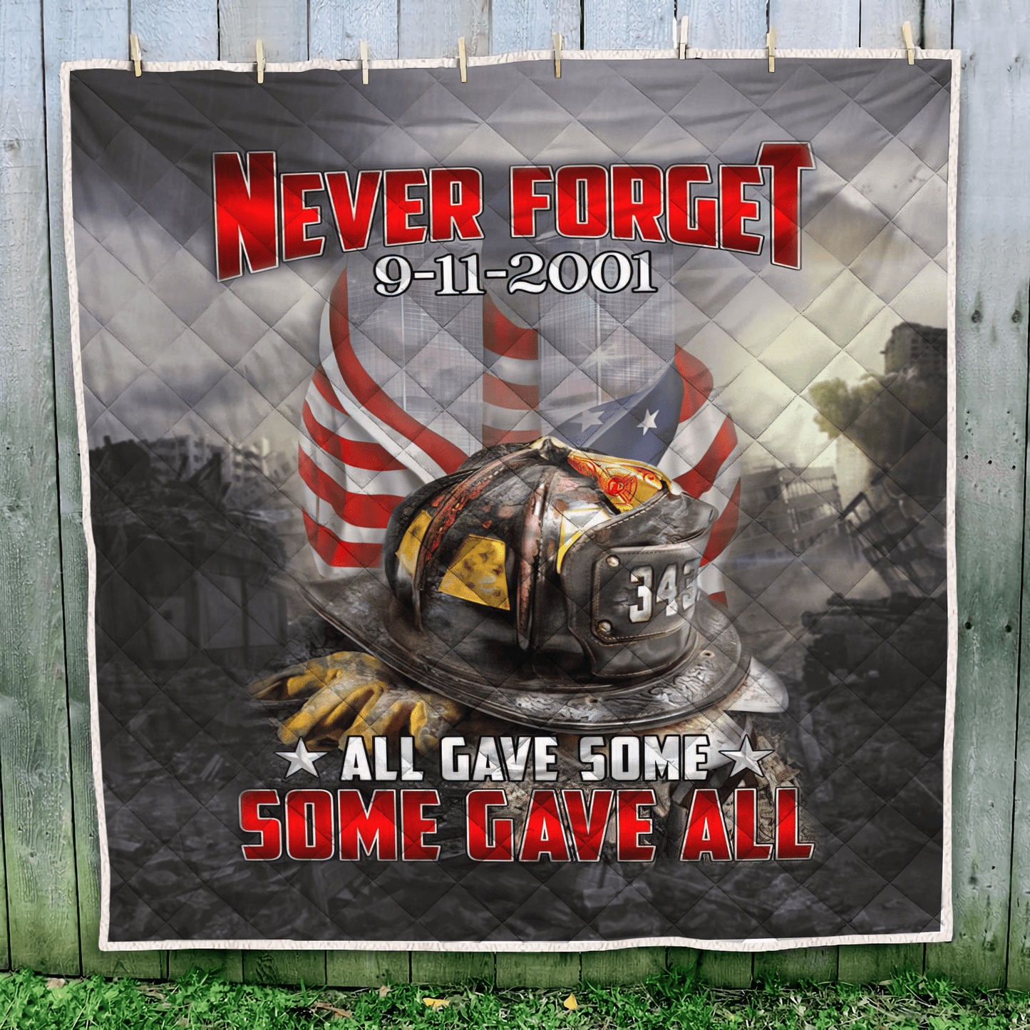 Firefighter Quilt Blanket