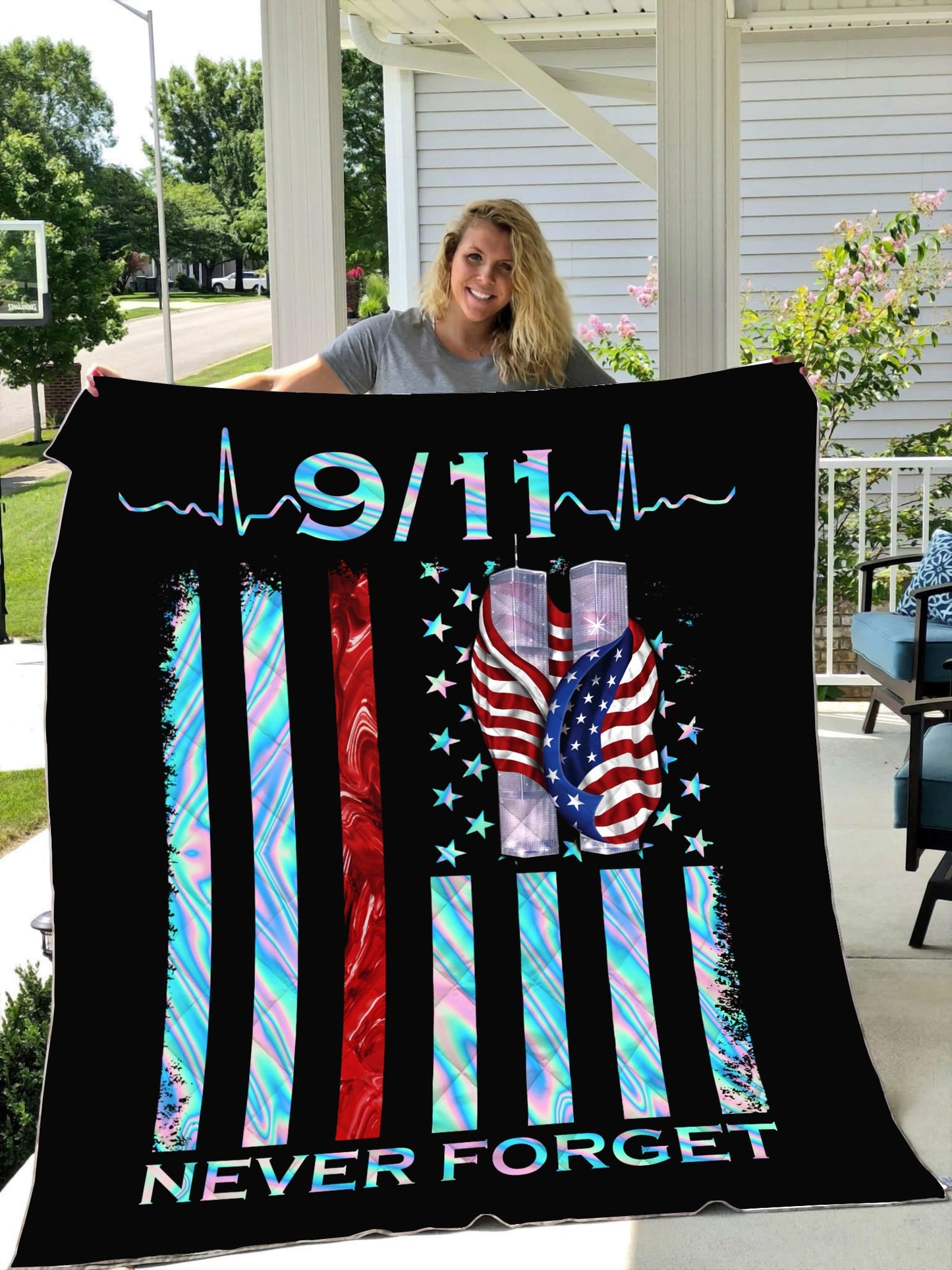 Never Forget Firefighter Quilt