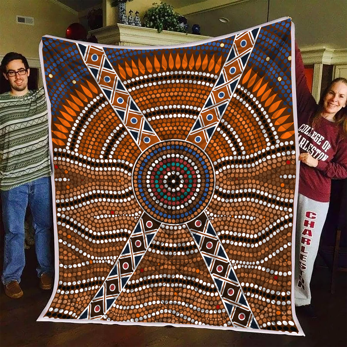 Aboriginal Decors Australian Gifts Indigenous Dots Quilt