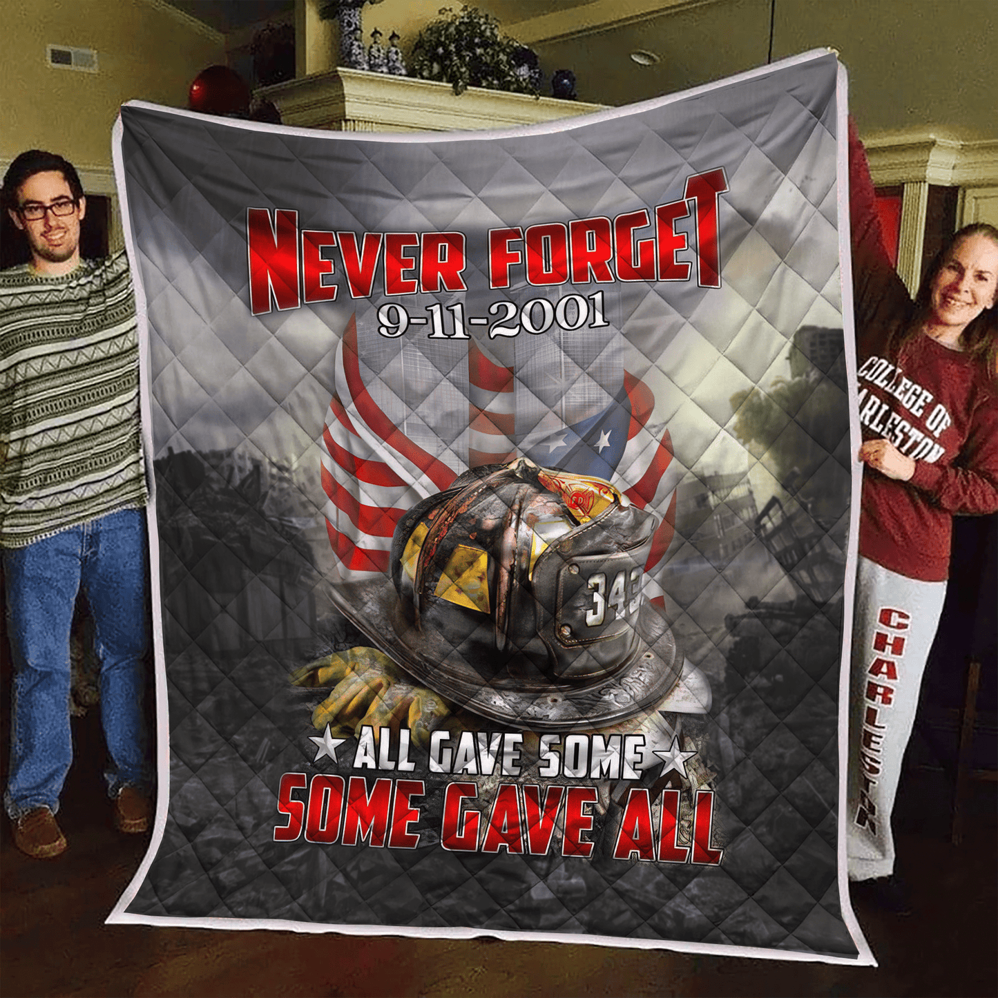 Firefighter Quilt Blanket