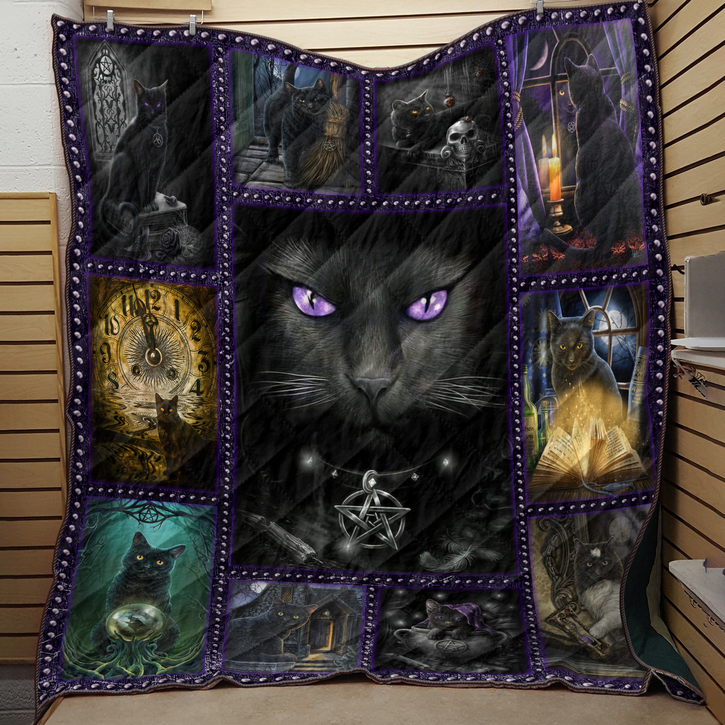 Wicca Black Cat Quilt Blanket MH26022101