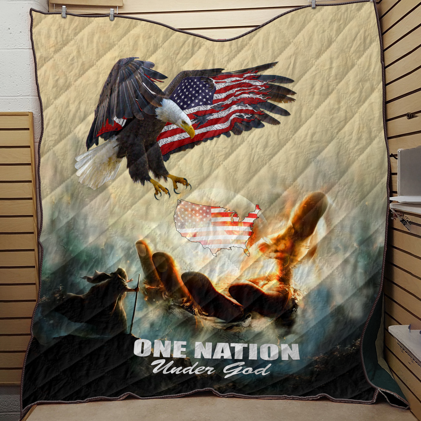 American One Nation Under God 3D Quilt 04