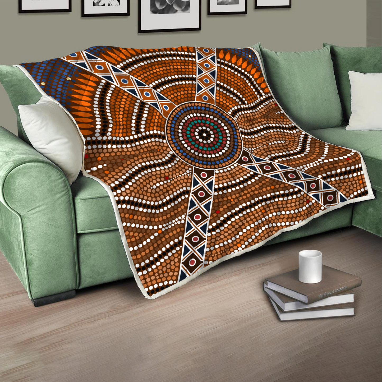 Aboriginal Decors Australian Gifts Indigenous Dots Quilt