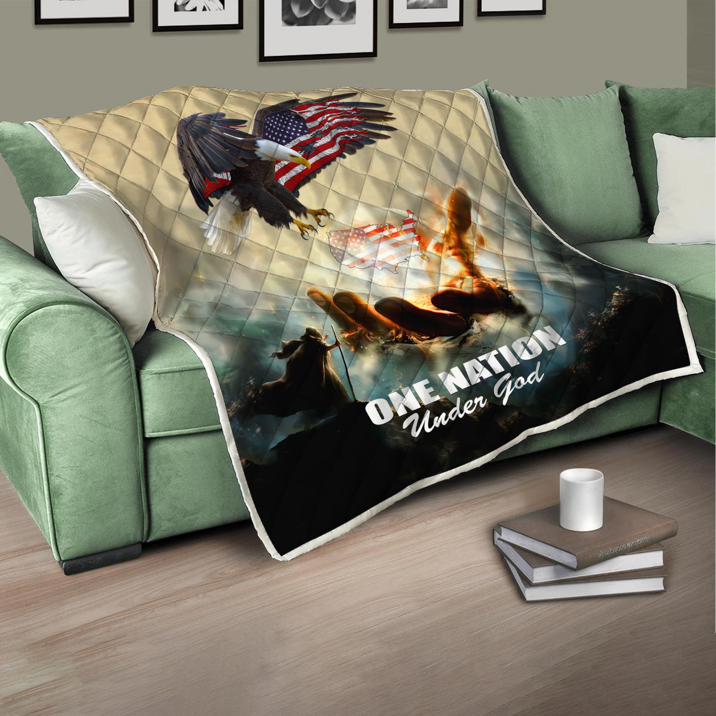 American One Nation Under God 3D Quilt 04