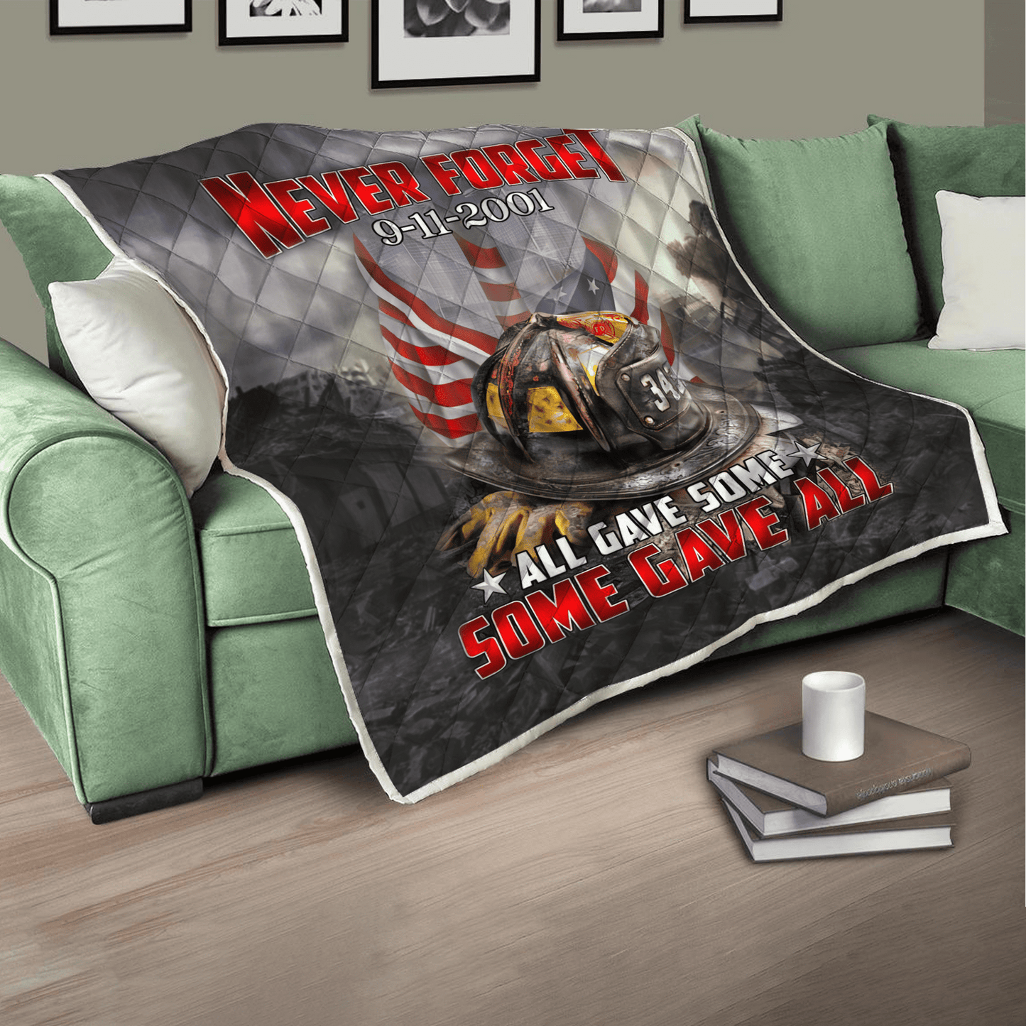 Firefighter Quilt Blanket