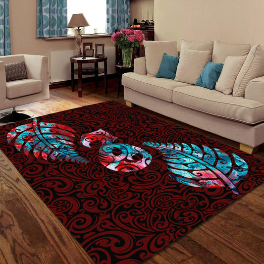 Aotearoa Maori Silver Fern Manaia Vibes Rug ML