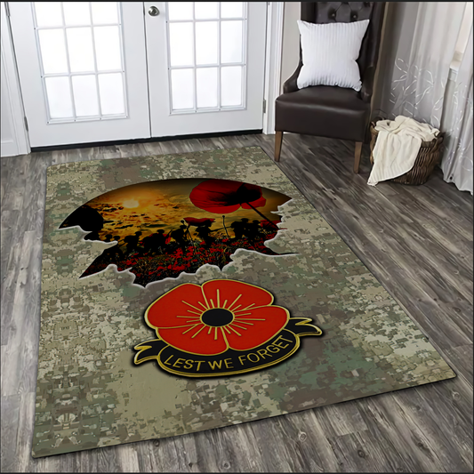 Anzac Day Lest We Forget 3D Home Decor Rug