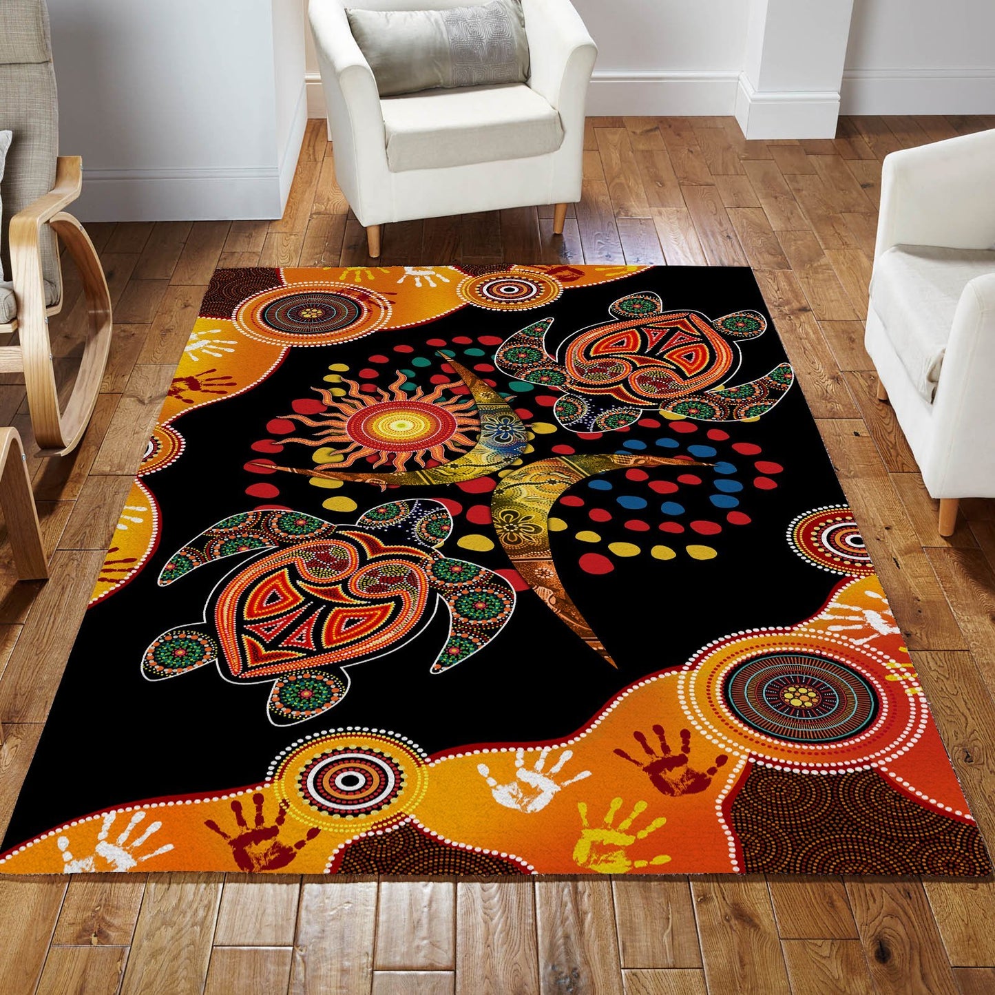 Aboriginal Naidoc Week 2021 Turtles 3D Design Rug