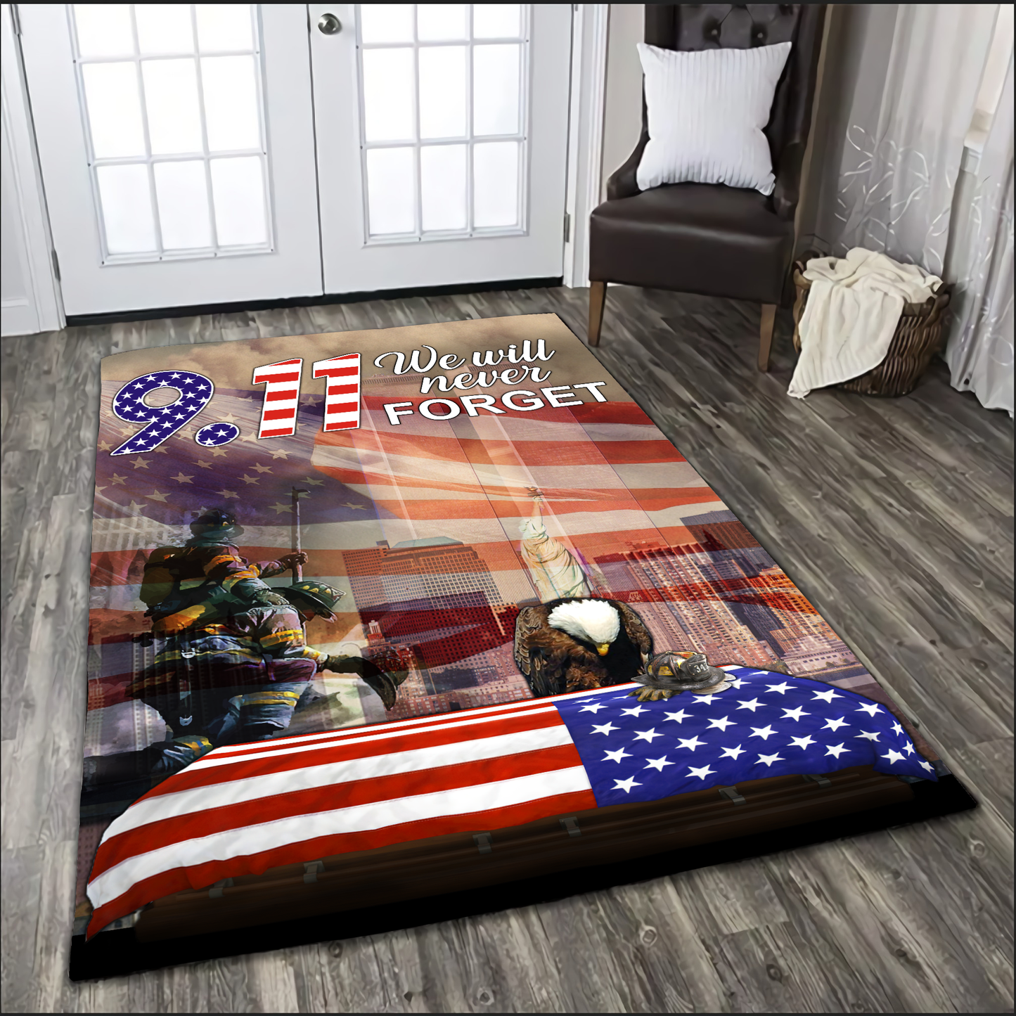 Respectful Firefighter Premium Rug