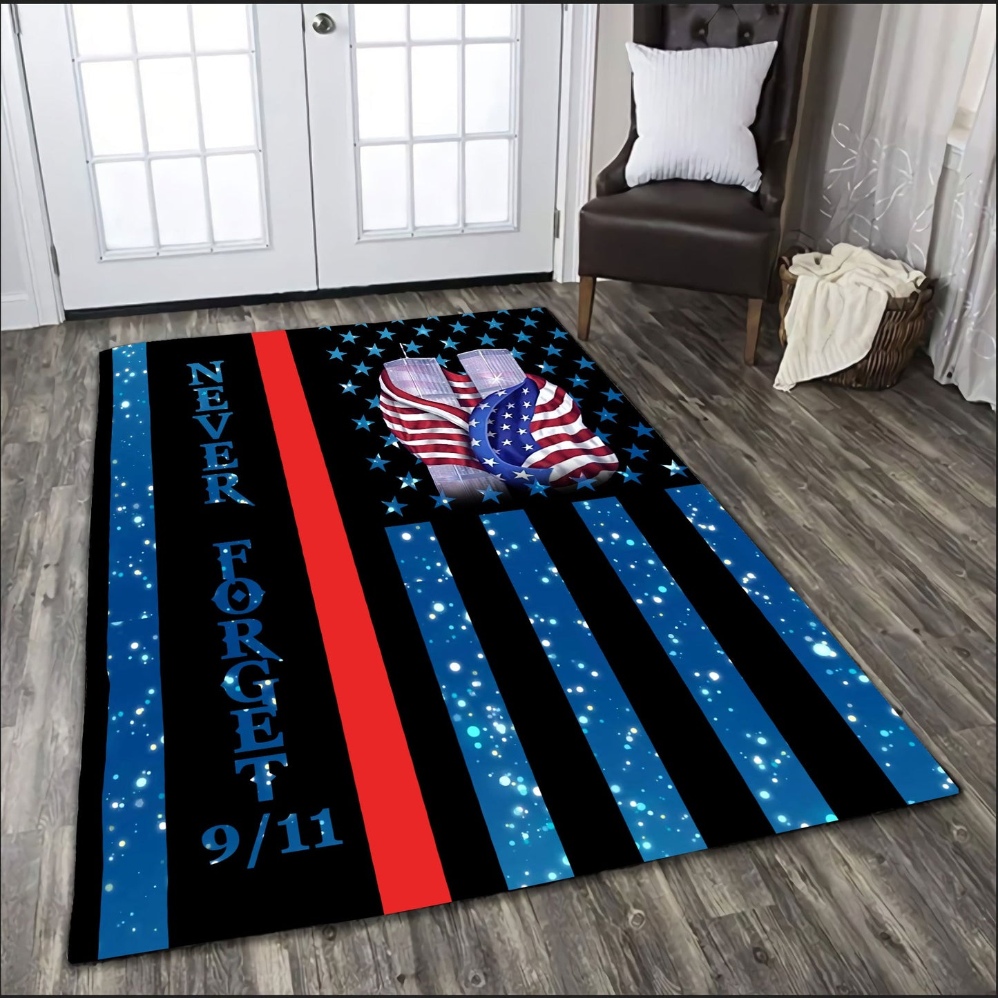 Never Forget Firefighter Premium Rug