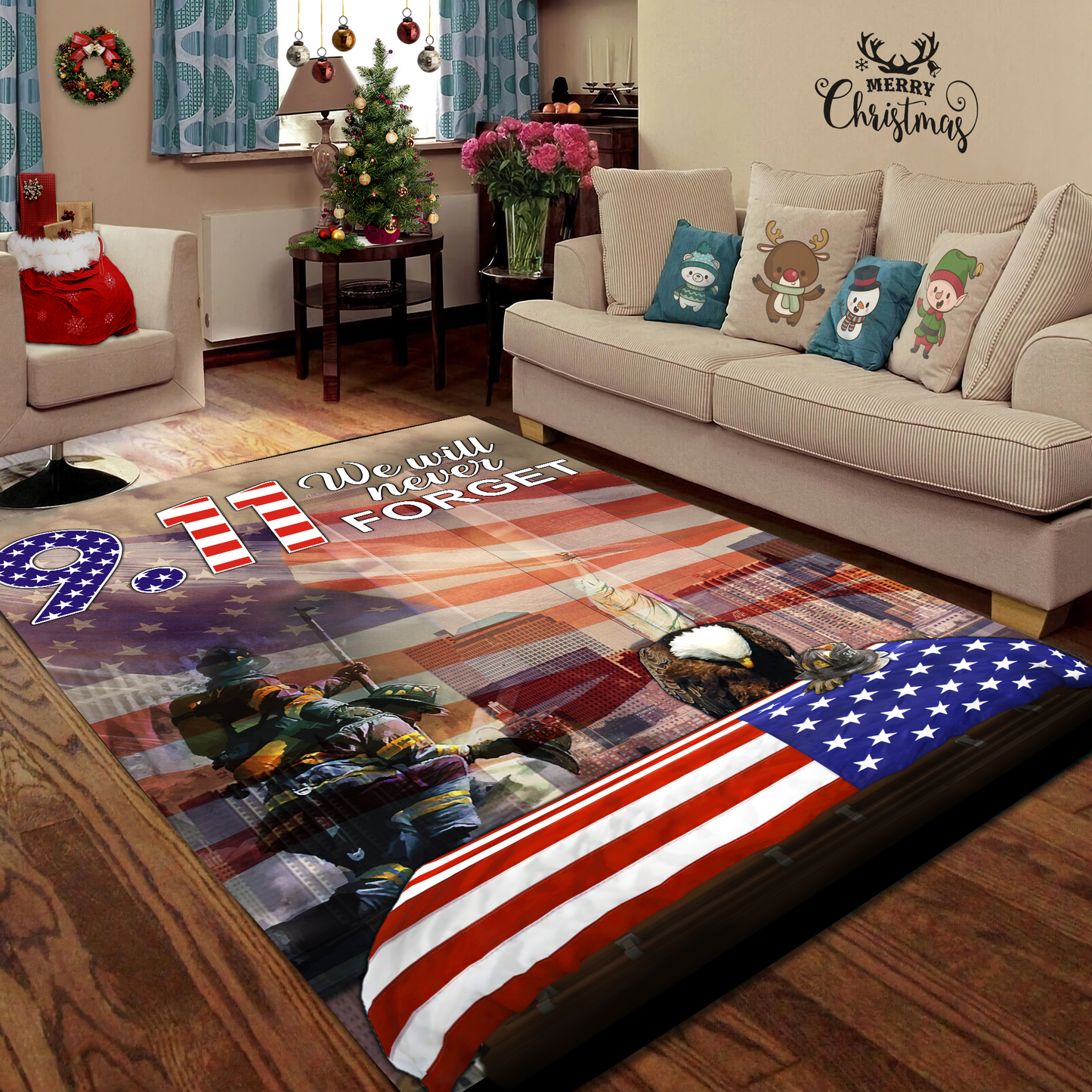 Respectful Firefighter Premium Rug