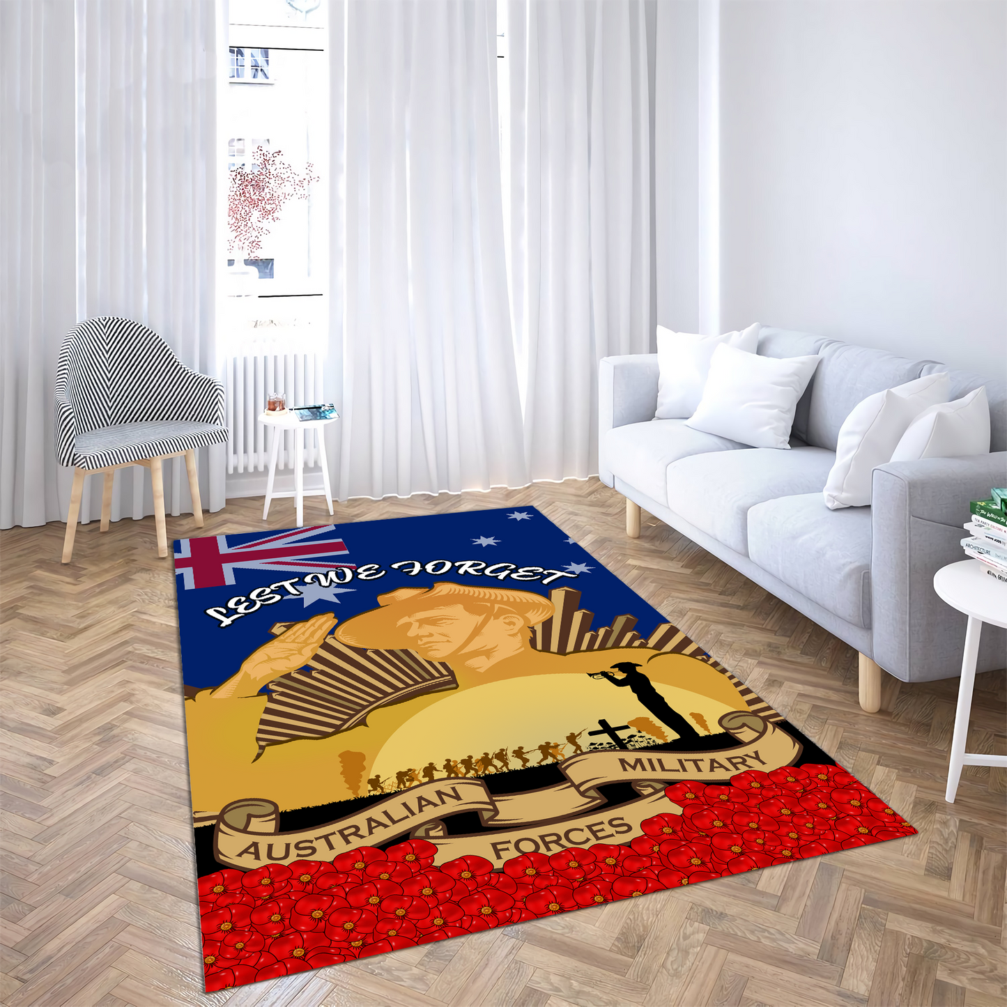 Anzac Day Lest We Forget 3D Home Decor Rug