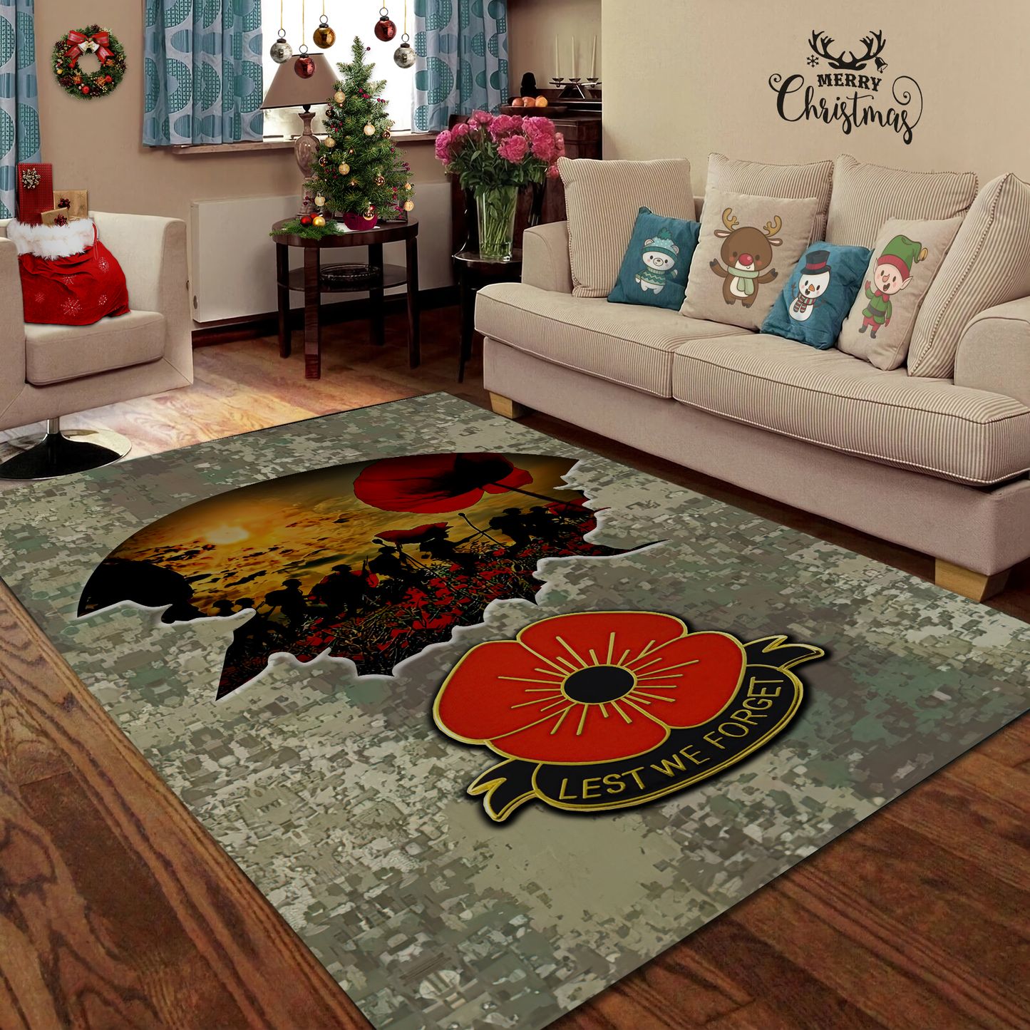 Anzac Day Lest We Forget 3D Home Decor Rug
