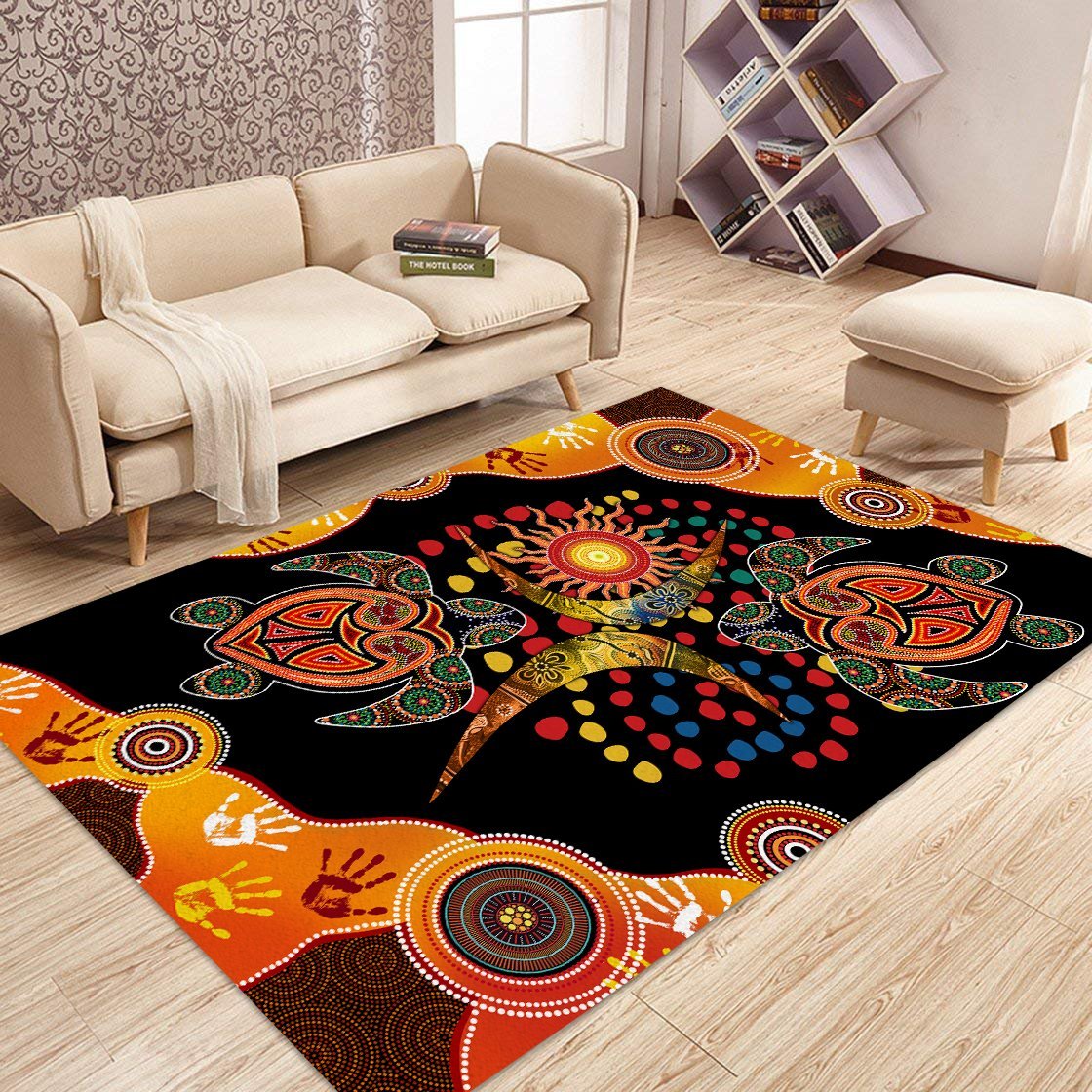 Aboriginal Naidoc Week 2021 Turtles 3D Design Rug