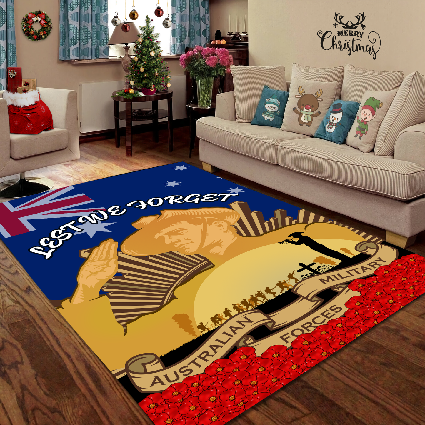 Anzac Day Lest We Forget 3D Home Decor Rug