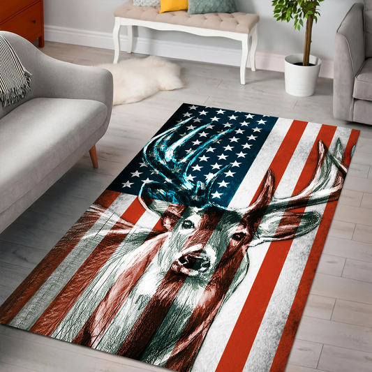 US Deer 3D All Over Printed Rug