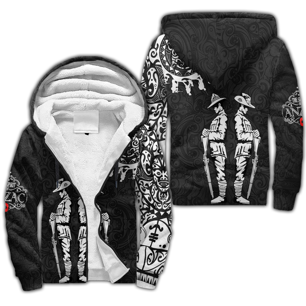 Amazing Polynesian Special Anzac Army Unisex Deluxe Hoodie ML