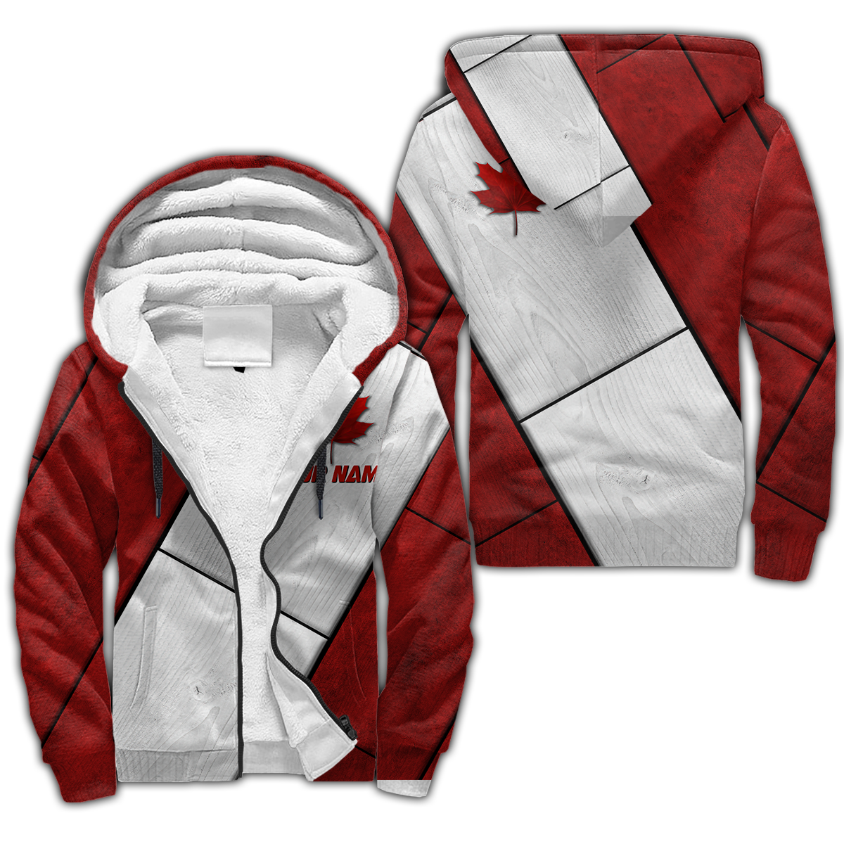 Canada Day No20 Personalized Name Pullover Premium Unisex Hoodie Maple Leaf