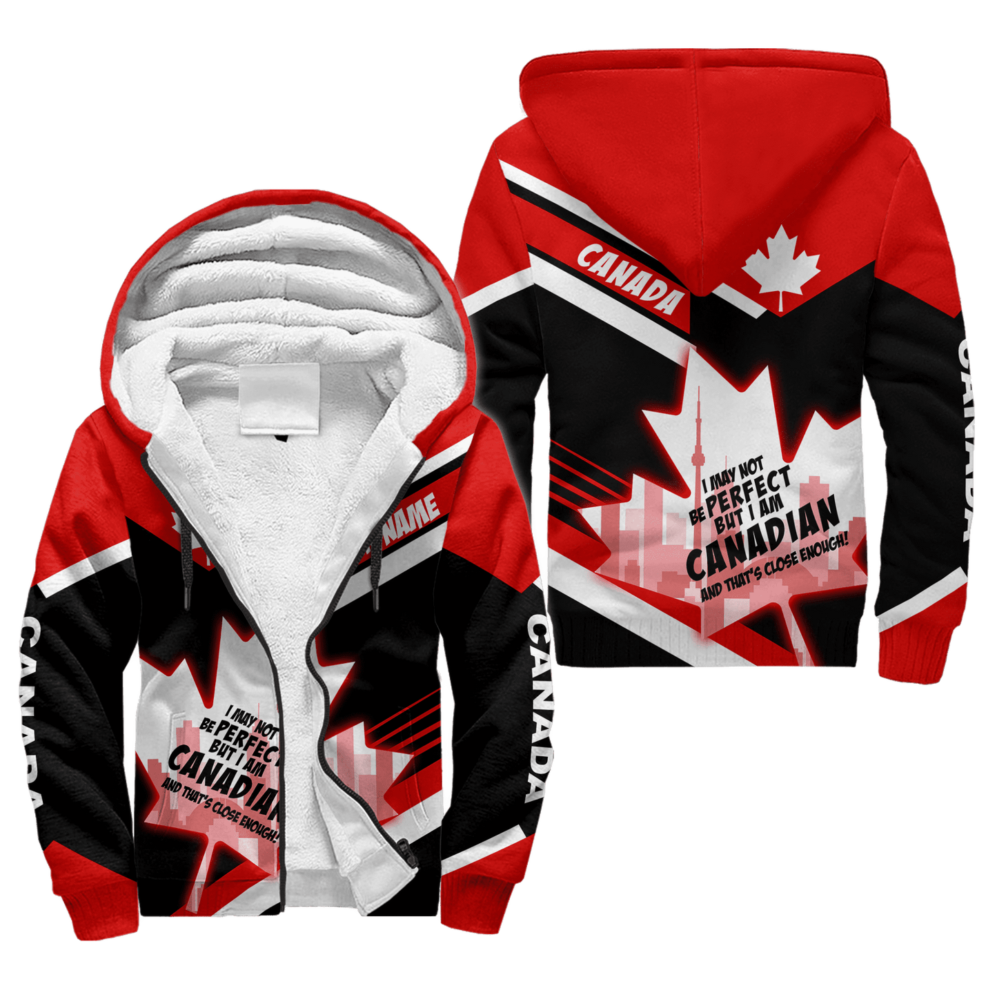 Canada Day No29 Personalized Name Pullover Premium Unisex Hoodie