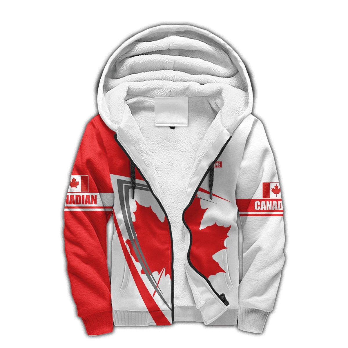 Canada Day No19 Personalized Name Pullover Premium Unisex Hoodie Maple Leaf