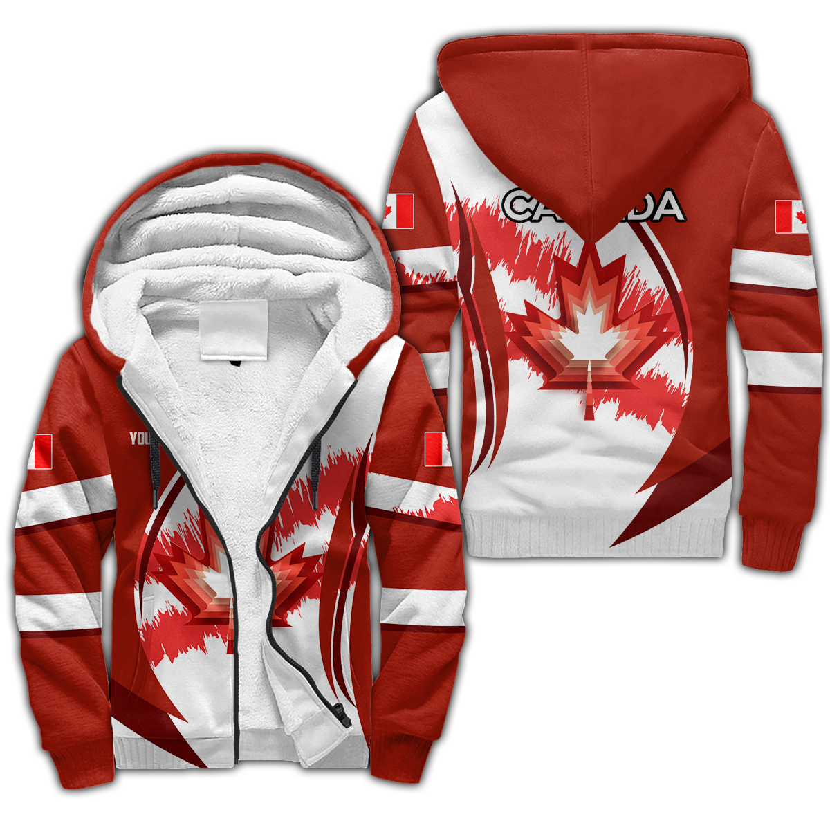 Canada Day No23 Personalized Maple Leaf Pullover Premium Unisex Hoodie