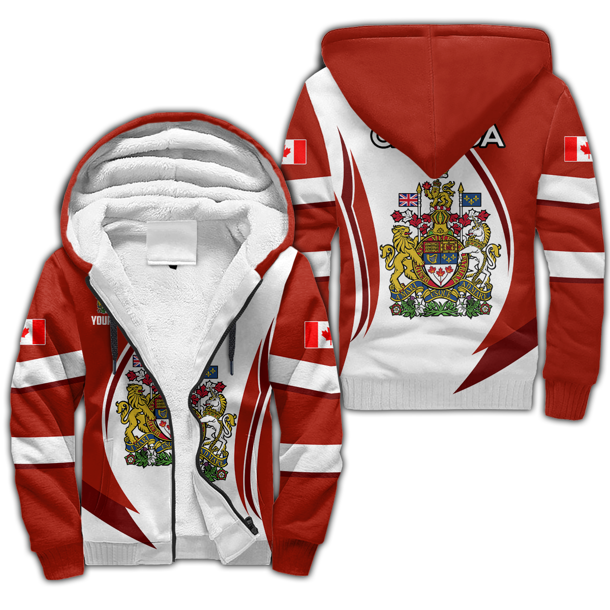 Canada Day No31 Personalized Coast Of Arm Pullover Premium Unisex Hoodie