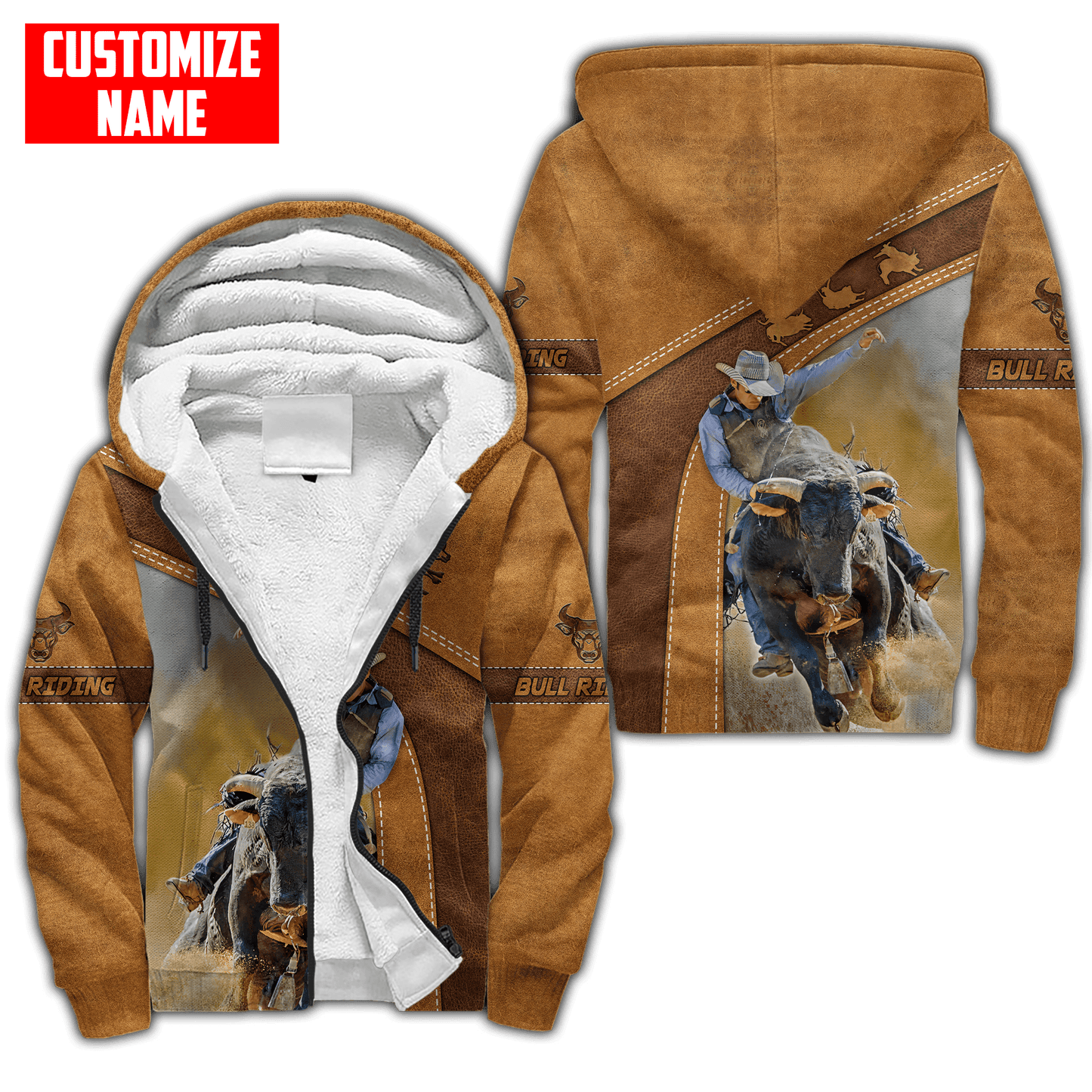 Tmarc Tee Personalized Name Bull Riding 3D All Over Printed Unisex Shirts Brown Bull Ver 2