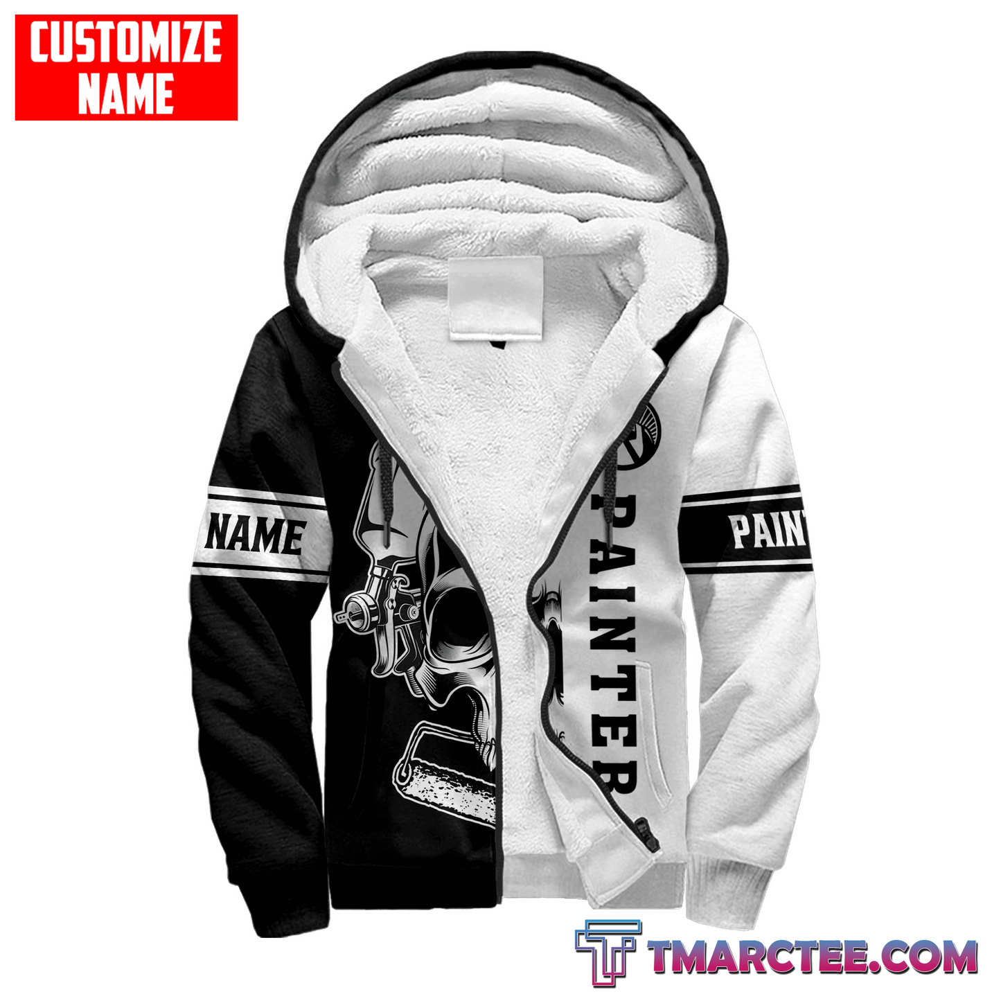 Tmarc Tee Personalized Name Painter 3D All Over Printed Unisex Shirts Skull