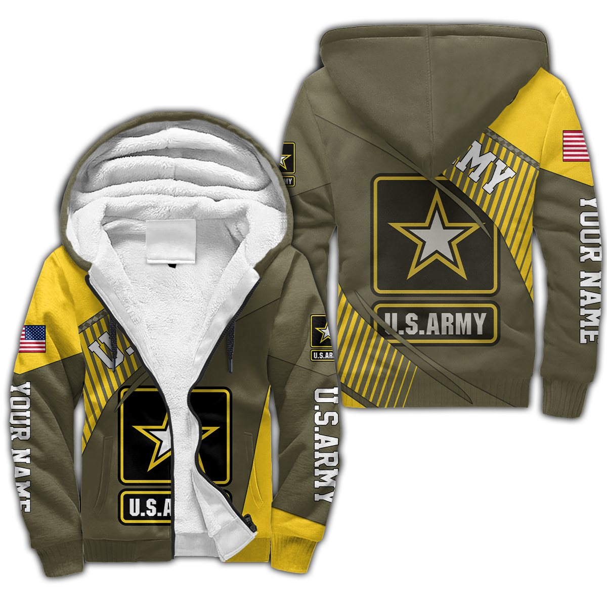American US Army Personalize 3D All Over Unisex Hoodie