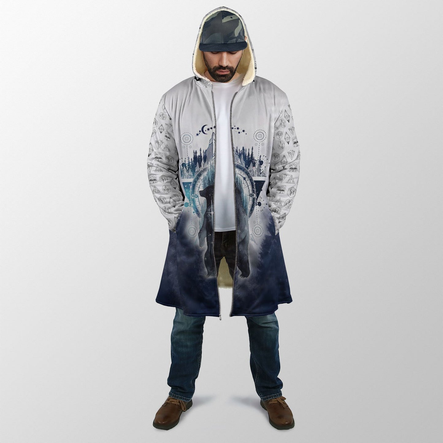 All Over Printed Camping Cloak Winter Camping