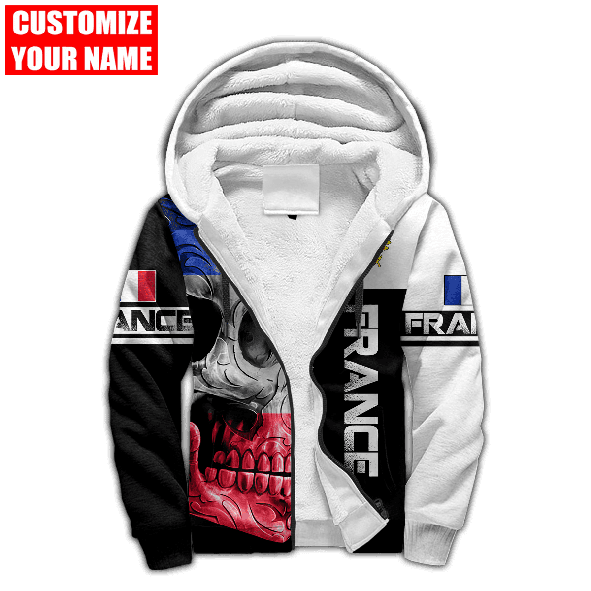 Tmarc Tee Personalized France Skull 3D All Over Printed Shirts